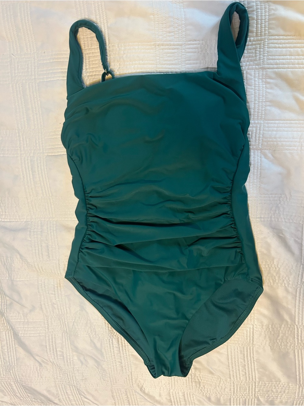 Shade & Shore Dark Green One-Piece Swimsuit
